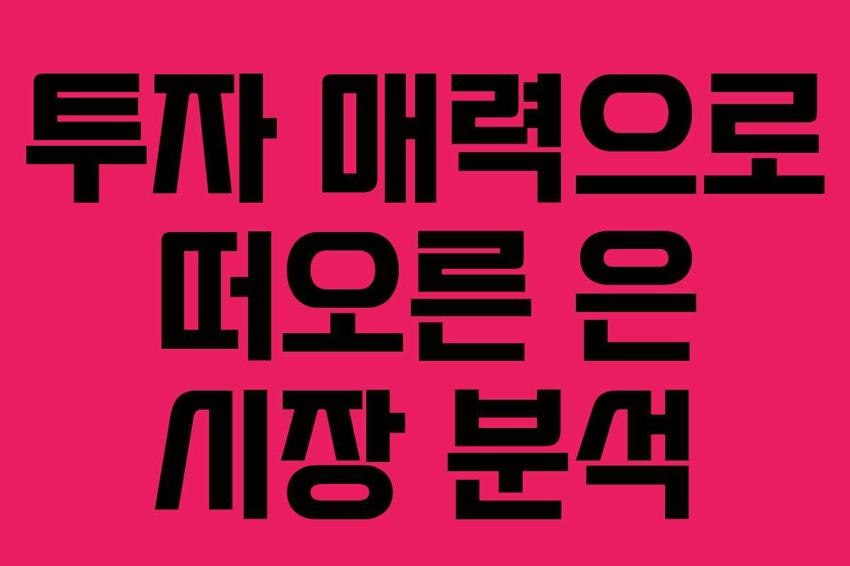 투자 매력으로 떠오른 은 시장 분석