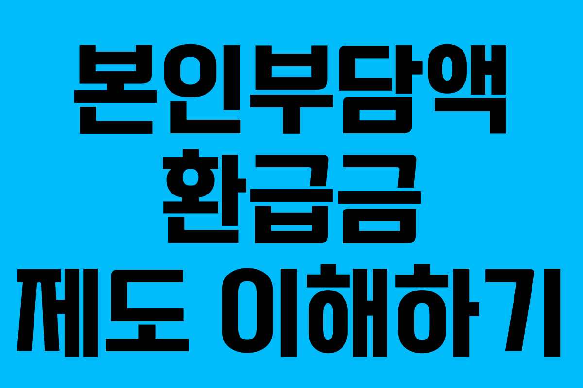 본인부담액 환급금 제도 이해하기