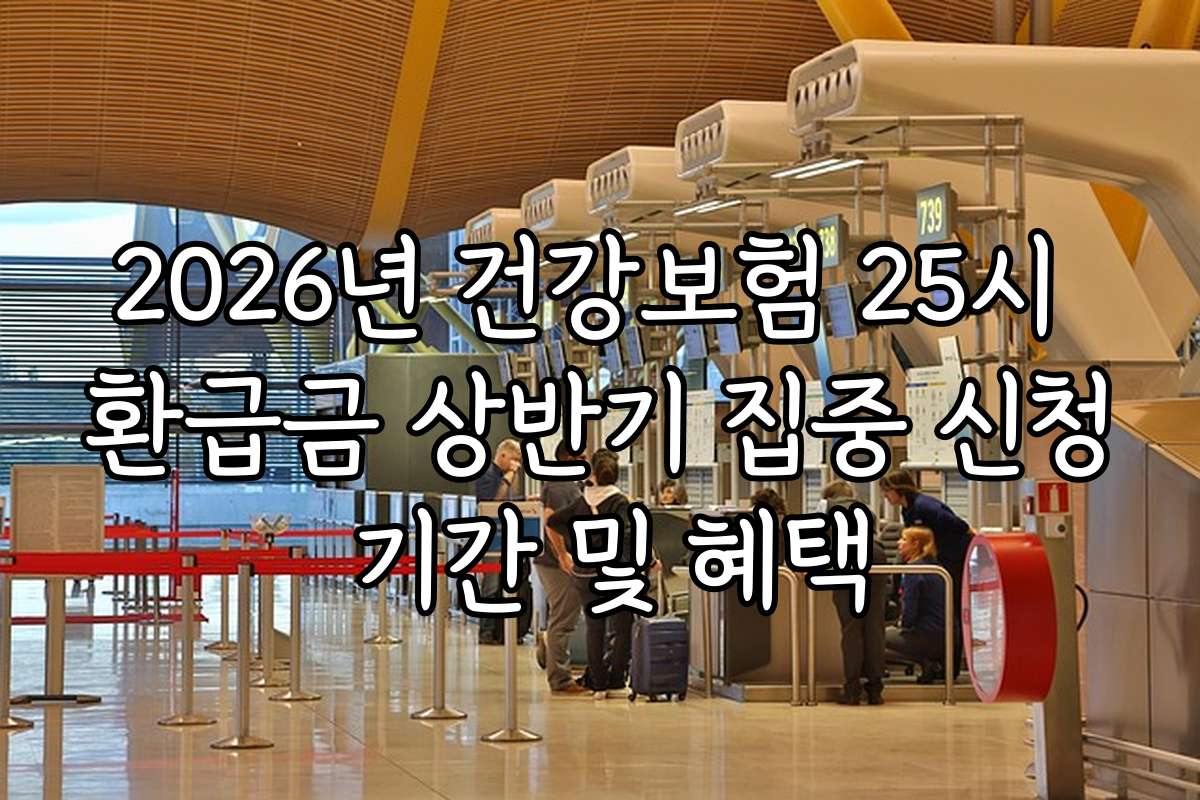 2026년 건강보험 25시 환급금 상반기 집중 신청 기간 및 혜택