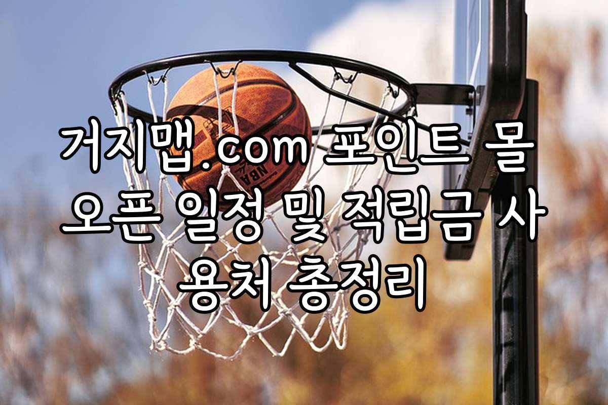 거지맵.com 포인트 몰 오픈 일정 및 적립금 사용처 총정리