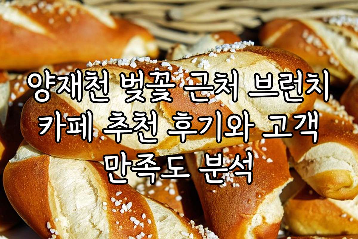 양재천 벚꽃 근처 브런치 카페 추천 후기와 고객 만족도 분석