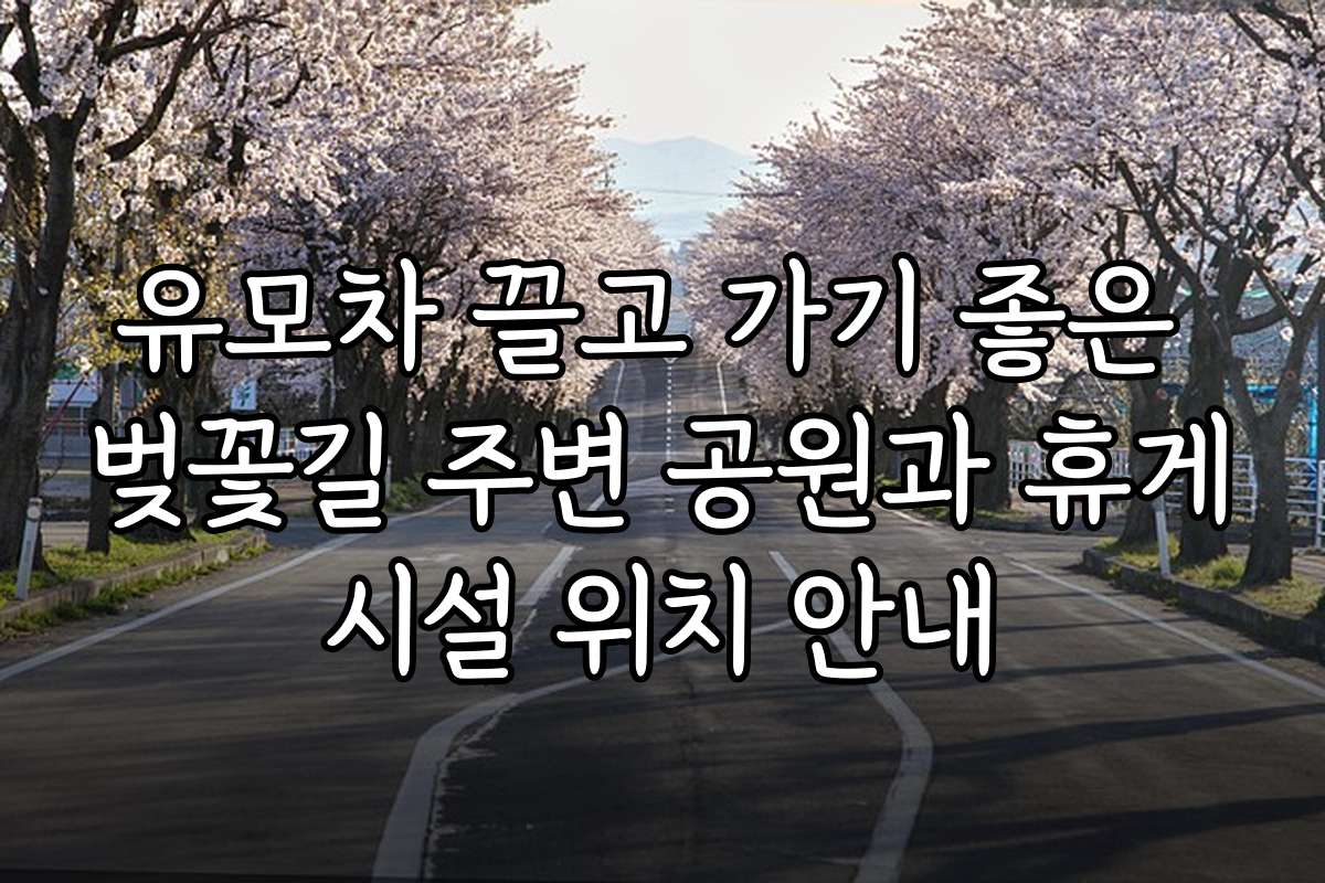 유모차 끌고 가기 좋은 벚꽃길 주변 공원과 휴게시설 위치 안내
