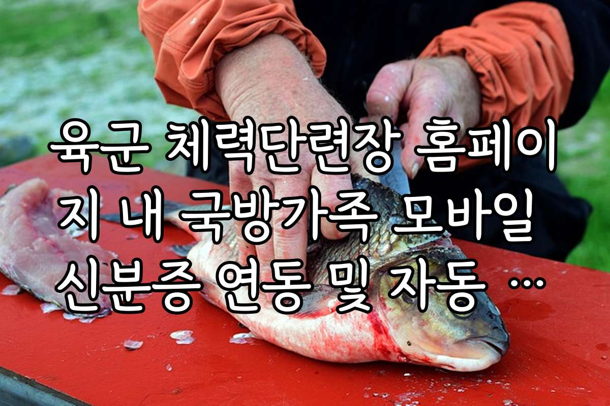 육군 체력단련장 홈페이지 내 국방가족 모바일 신분증 연동 및 자동 로그인