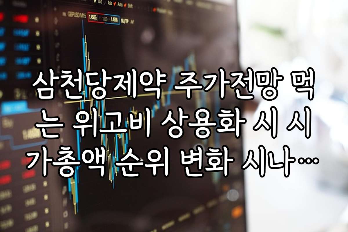 삼천당제약 주가전망 먹는 위고비 상용화 시 시가총액 순위 변화 시나리오