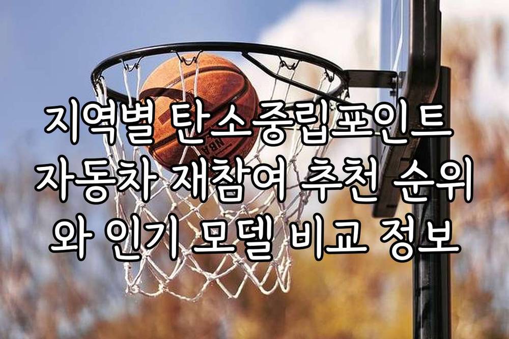 지역별 탄소중립포인트 자동차 재참여 추천 순위와 인기 모델 비교 정보