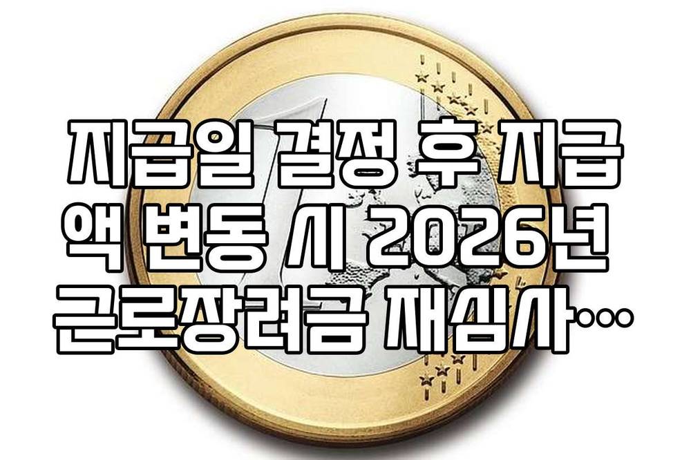 지급일 결정 후 지급액 변동 시 2026년 근로장려금 재심사 신청법