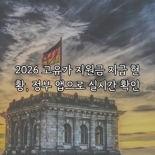 2026 고유가 지원금 지급 현황, 정부 앱으로 실시간 확인