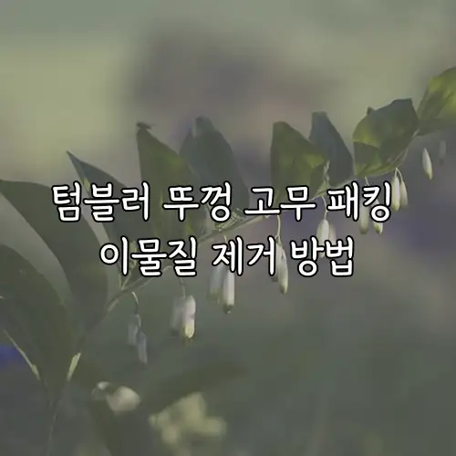 텀블러 뚜껑 고무 패킹 이물질 제거 방법