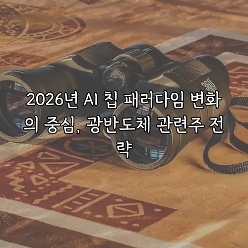 2026년 AI 칩 패러다임 변화의 중심, 광반도체 관련주 전략