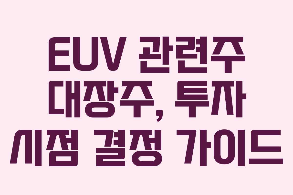 EUV-관련주-대장주,-투자-시점-결정-가이드