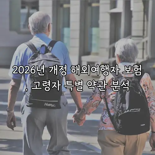 2026년 개정 해외여행자 보험, 고령자 특별 약관 분석