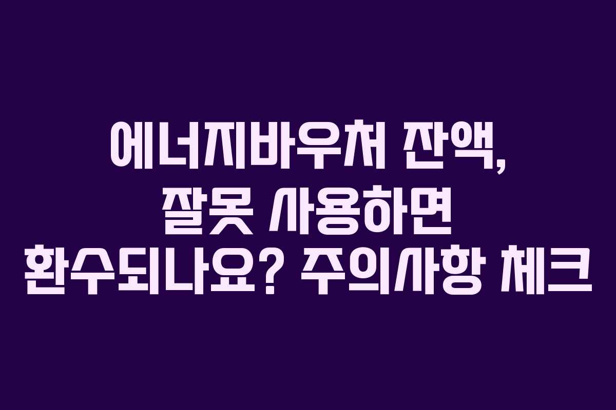 에너지바우처-잔액,-잘못-사용하면-환수되나요-주의사항-체크