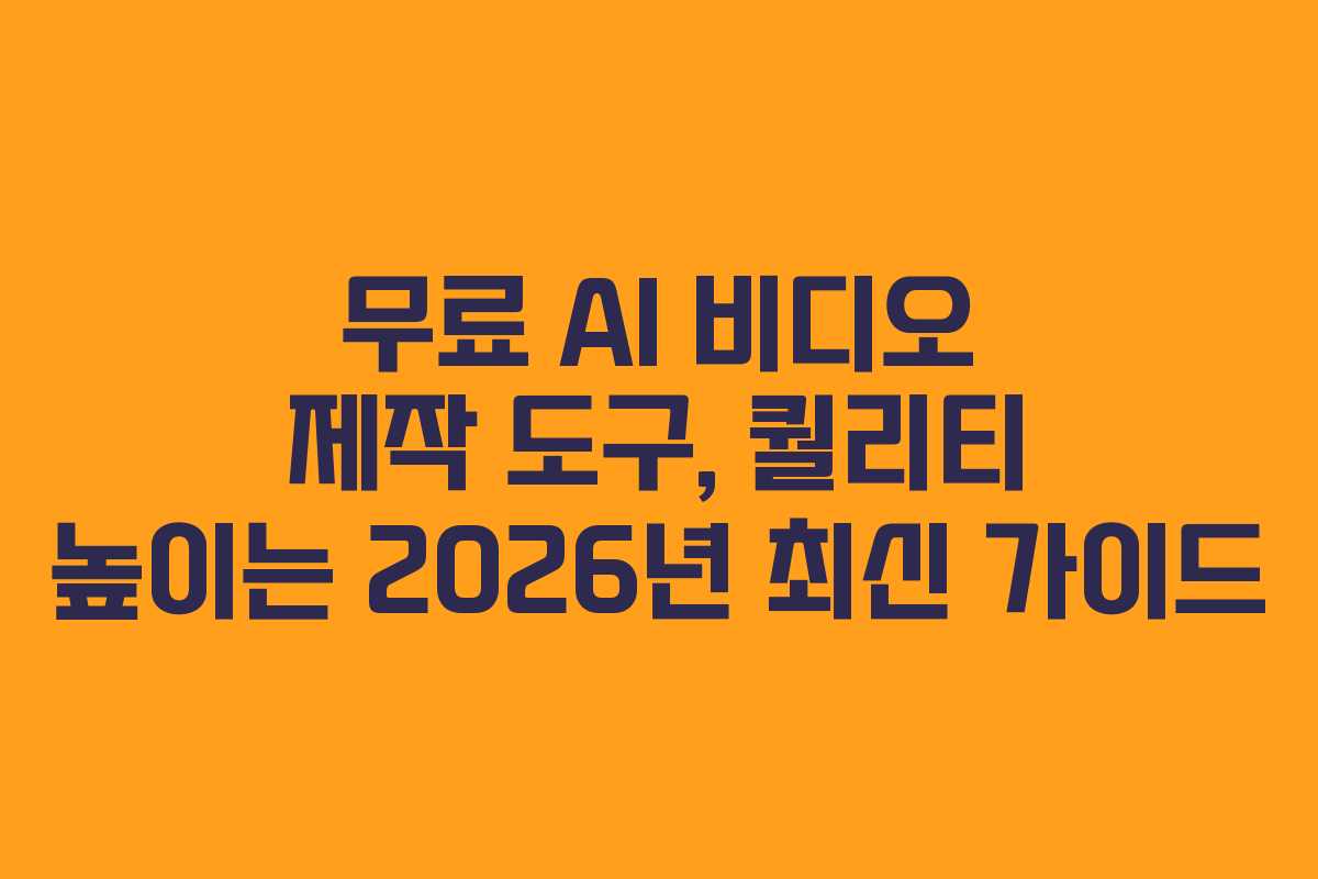 무료-AI-비디오-제작-도구,-퀄리티-높이는-2026년-최신-가이드