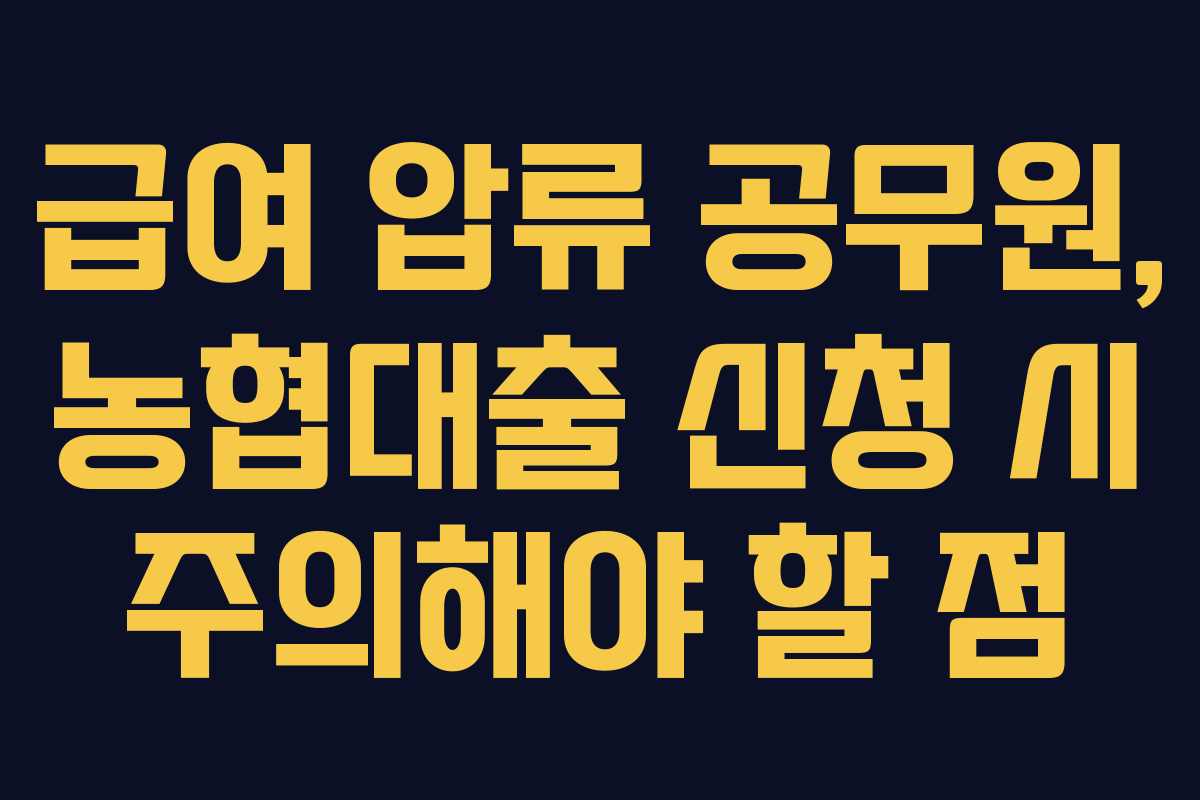 급여-압류-공무원,-농협대출-신청-시-주의해야-할-점