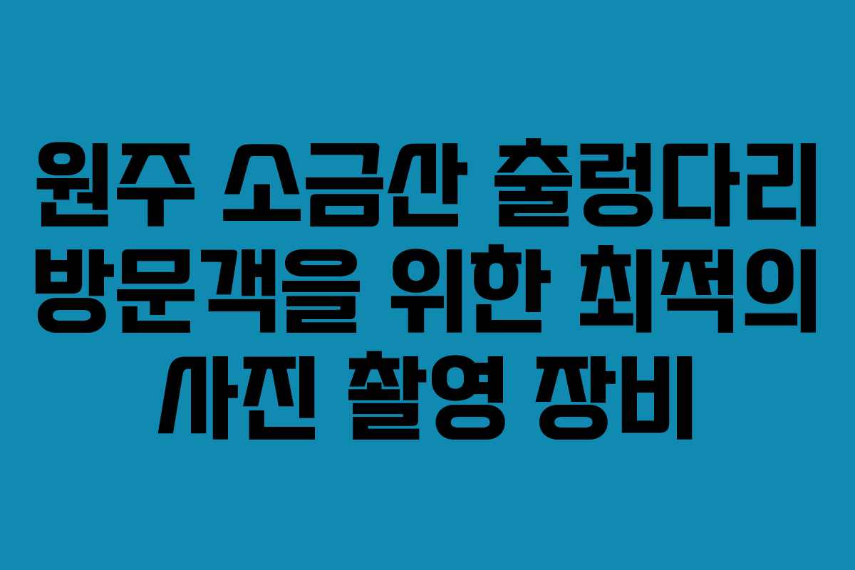 원주-소금산-출렁다리-방문객을-위한-최적의-사진-촬영-장비